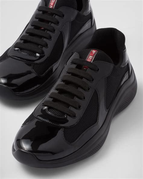 prada runners black and navy|Prada shoes.